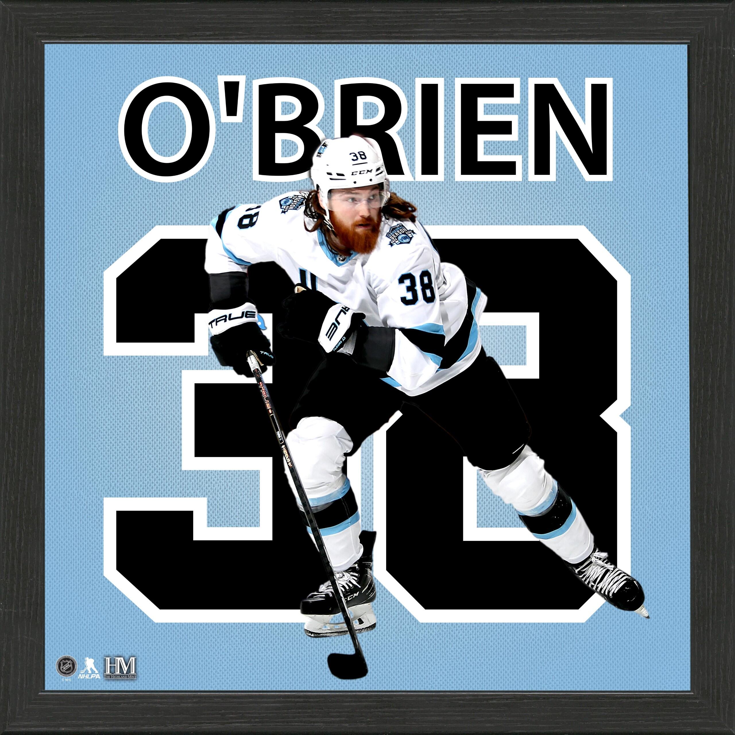 Liam O’Brien Utah Hockey Club Impact Jersey Frame - Framed