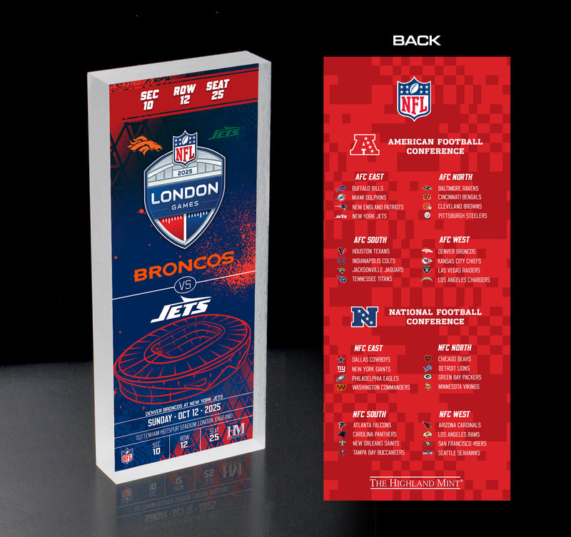 Denver Broncos vs. New York Jets 2025 London International Game Ticket BlocKart