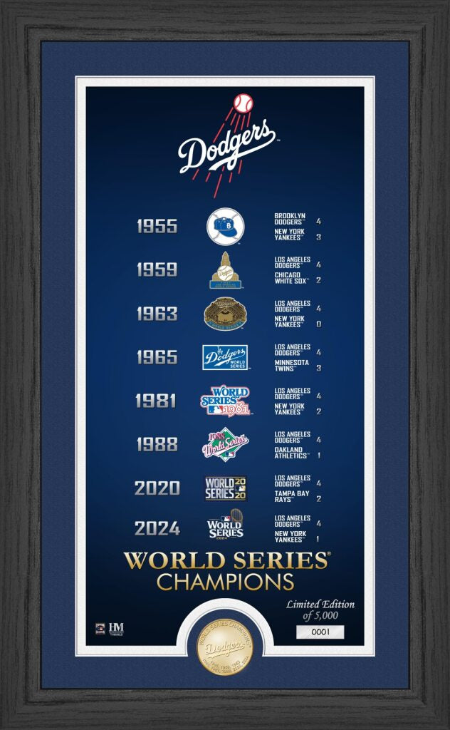 LA Dodgers World Series Champions Legacy Bronze Coin Photo Mint