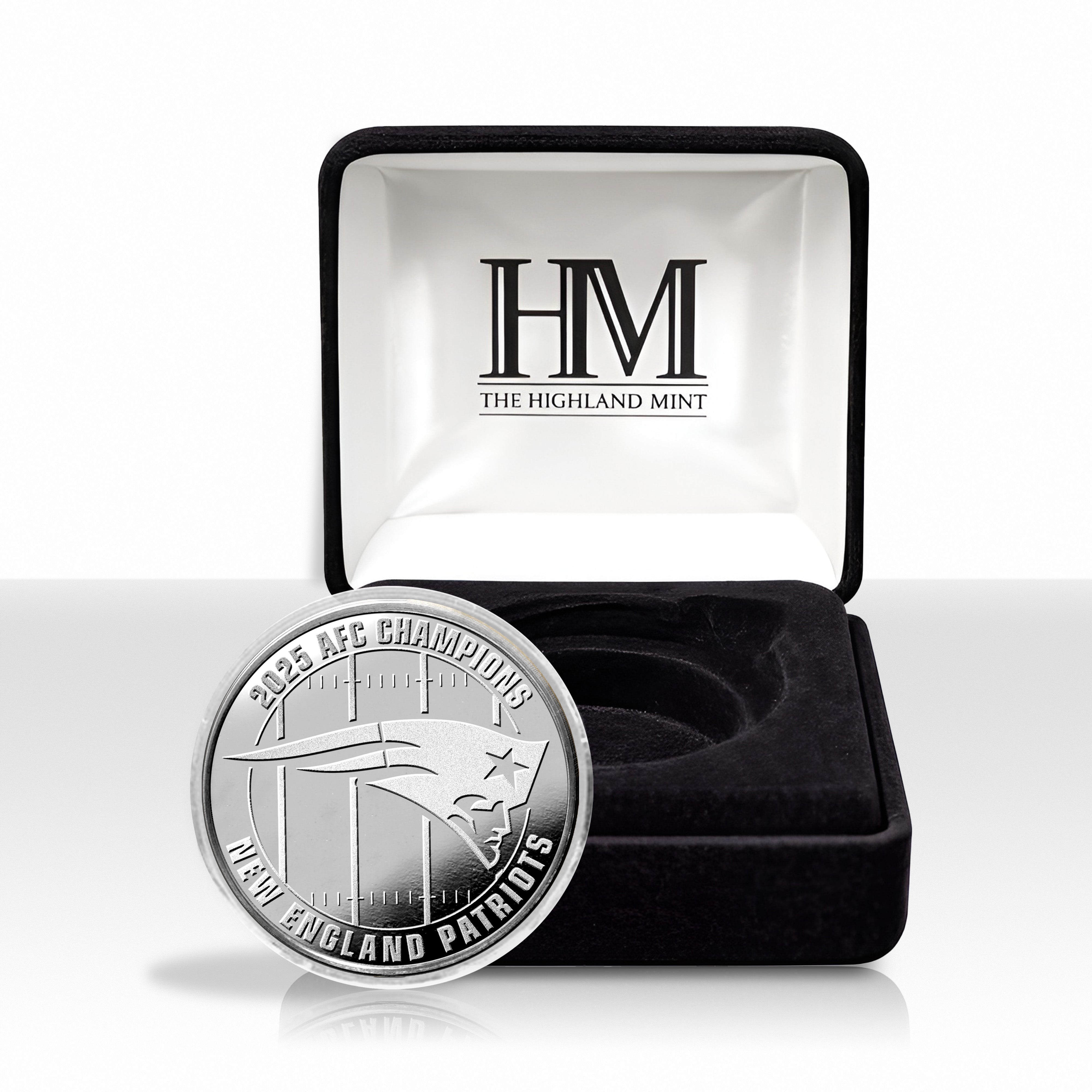 New England Patriots 2026 AFC Champions Silver Plated Coin