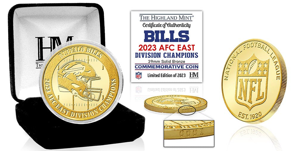 Buffalo Bills 2023 AFC East Division Champs Bronze Coin