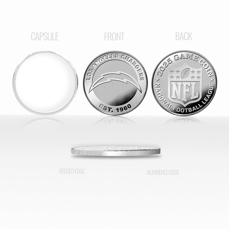 Los Angeles Chargers NFL 2025 Coin Toss Silver Coin