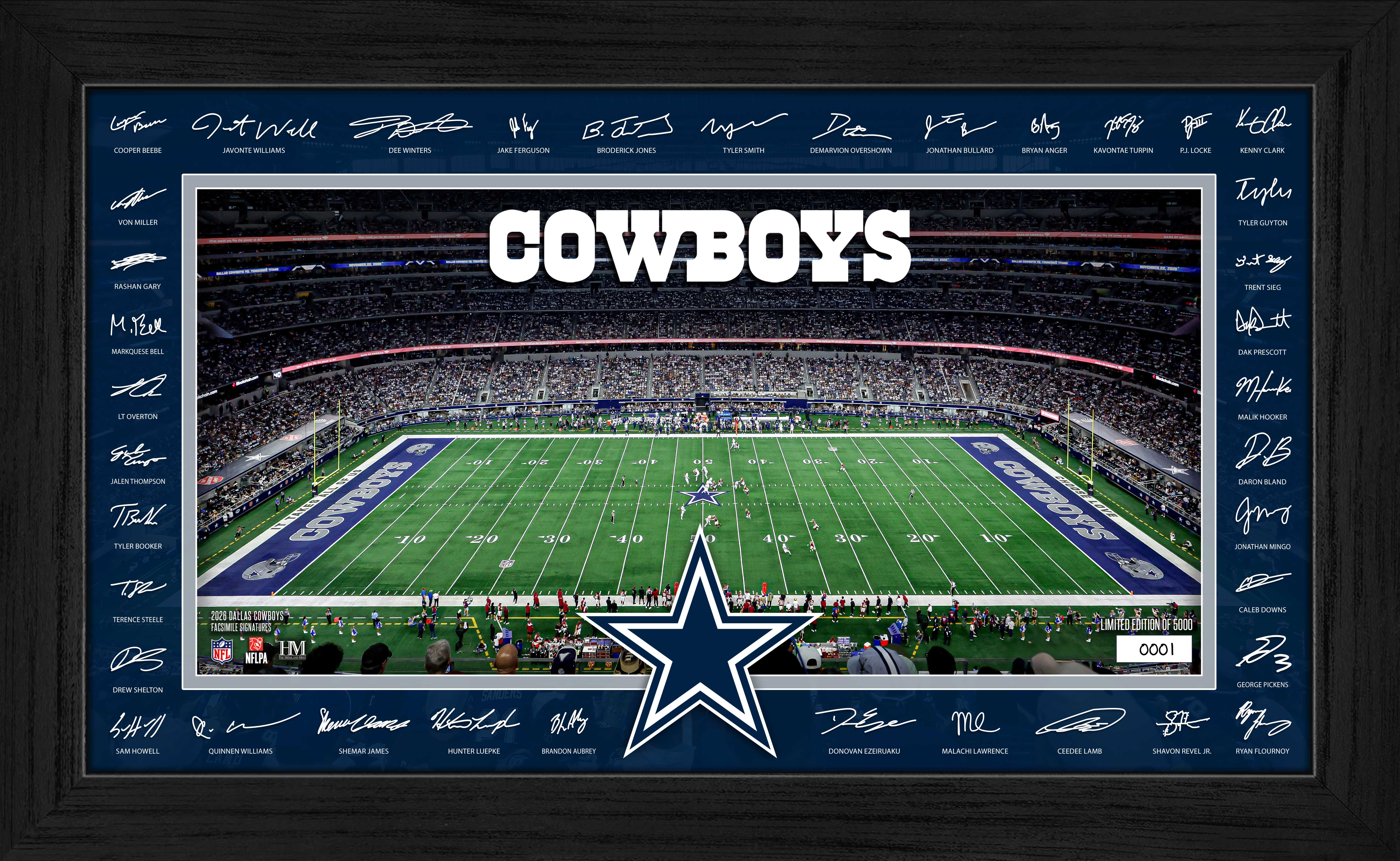 NFL COWBOYS スタジャン　値下げしました Dallas Cowboys 2026 Signature Gridiron Frame – The Highland Mint