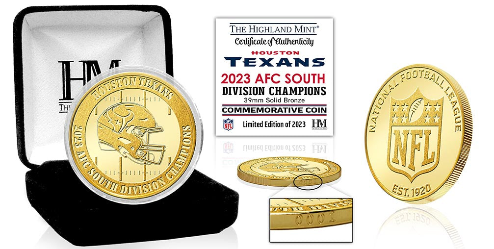 Houston Texans 2023 AFC South Division Champs Bronze Coin