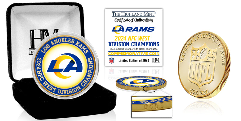 Los Angeles Rams NFC West Division Champions Bronze Color Coin - Coins