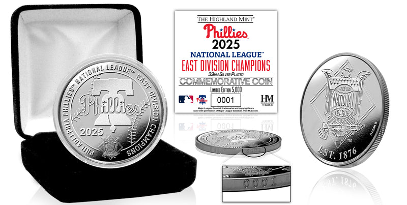 Philadelphia Phillies 2025 N.L. East Division Champions Silver Coin