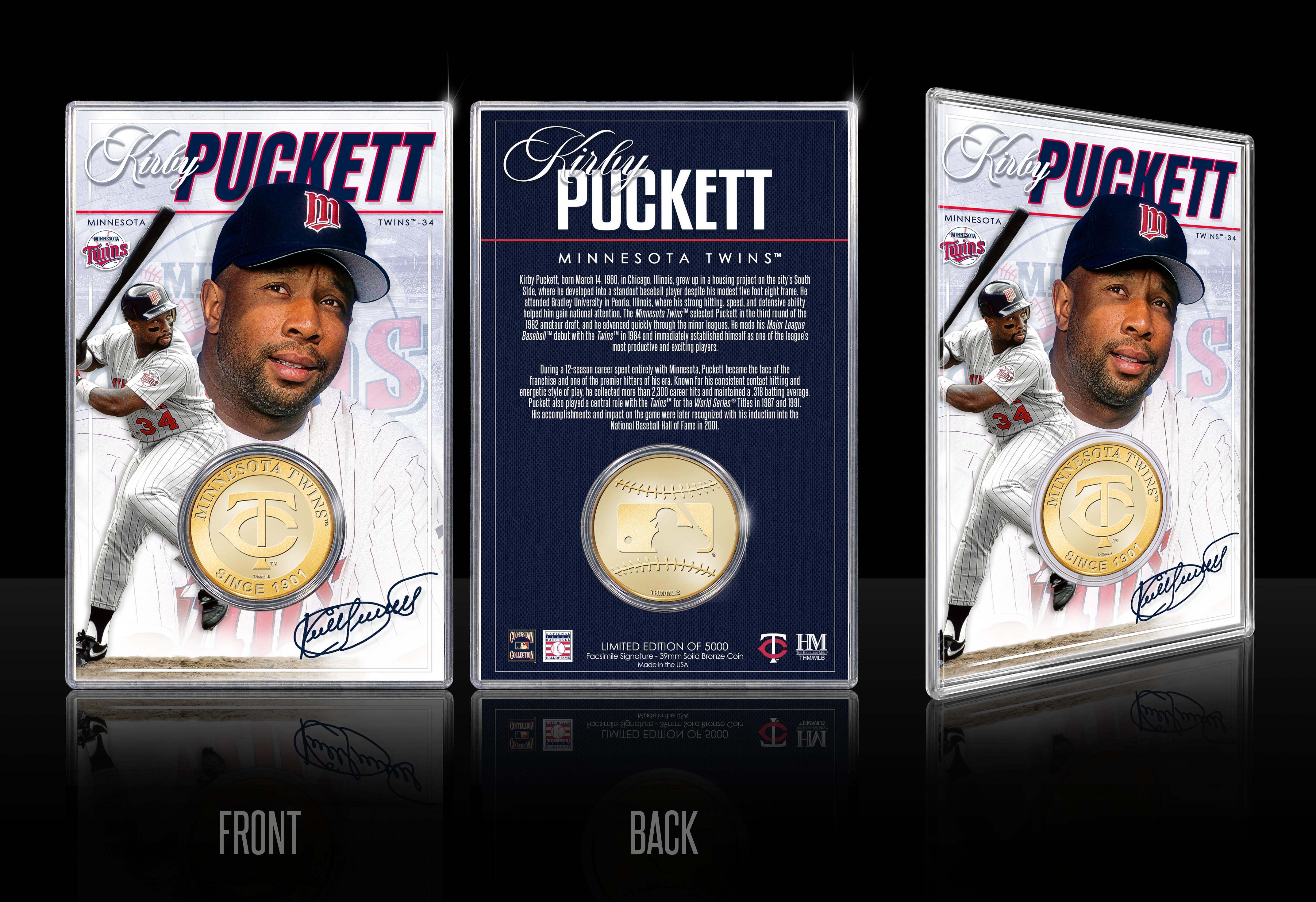 Kirby Puckett Minnesota Twins Bronze Coin Acrylic Holder