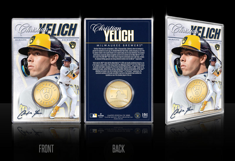 Christian Yelich Milwaukee Brewers Bronze Coin Acrylic Holder