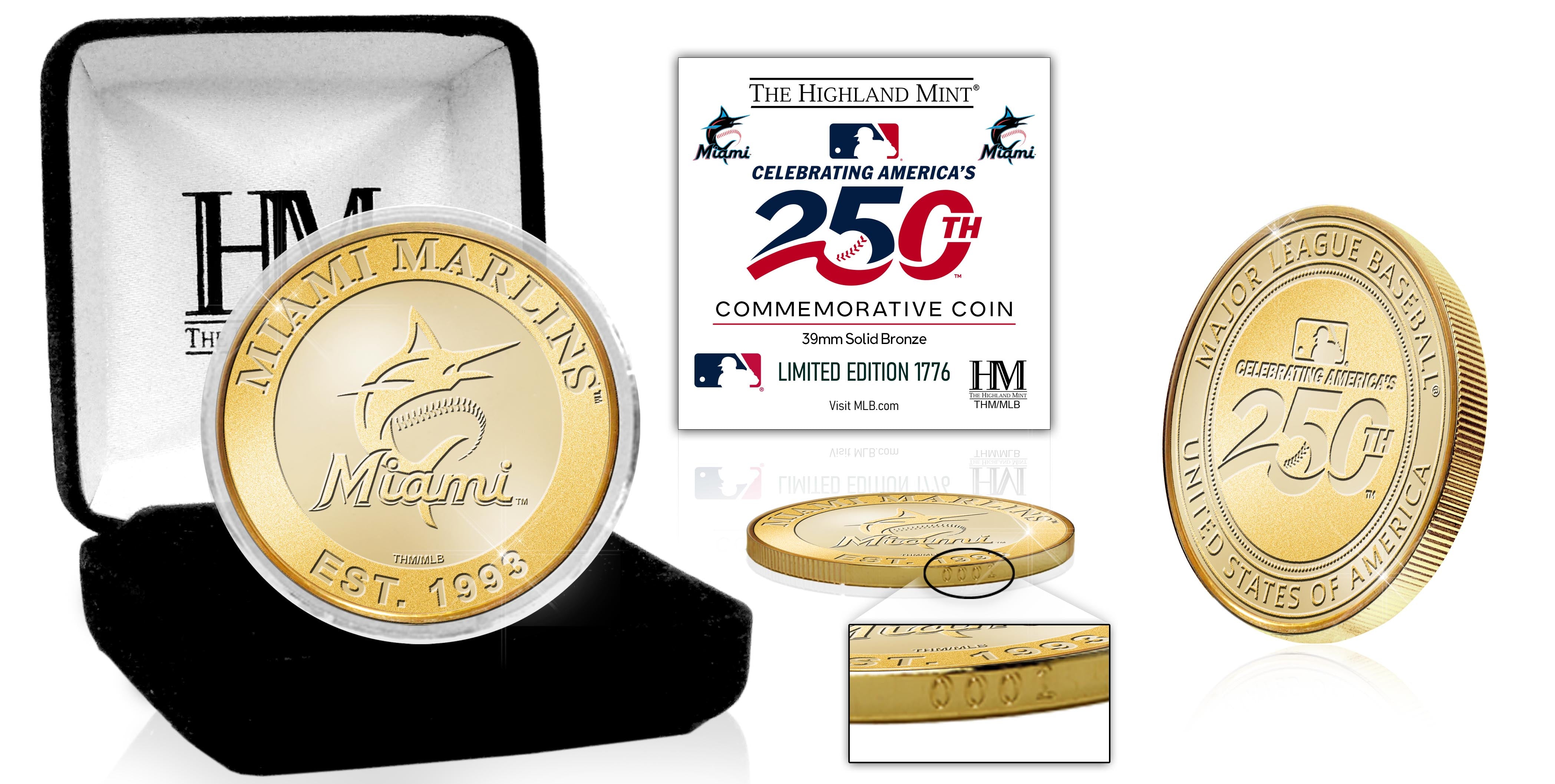 Miami Marlins America's 250th Bronze Team Coin