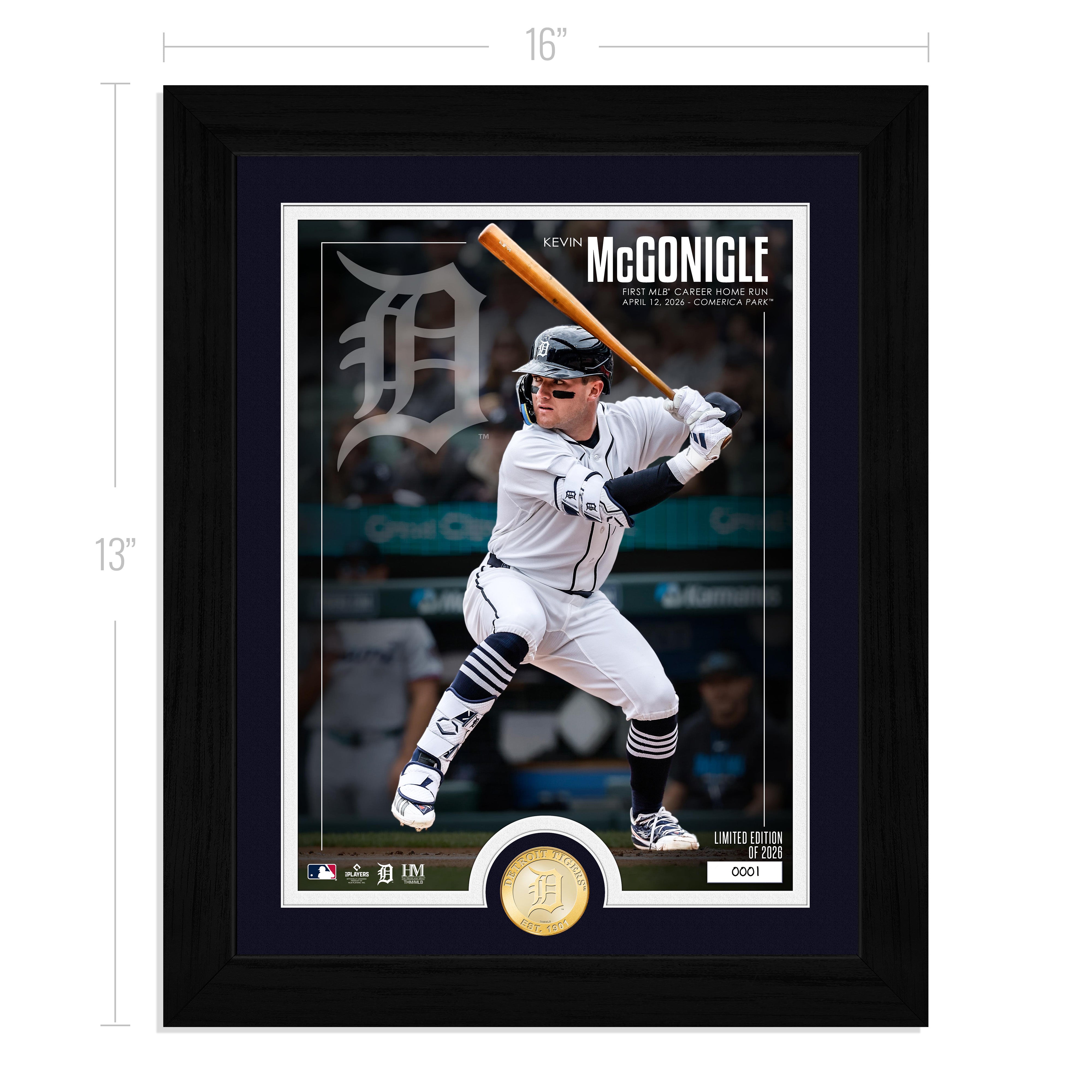 Kevin McGonigle Detroit Tigers First MLB Career Home Run Bronze Coin Photo Mint