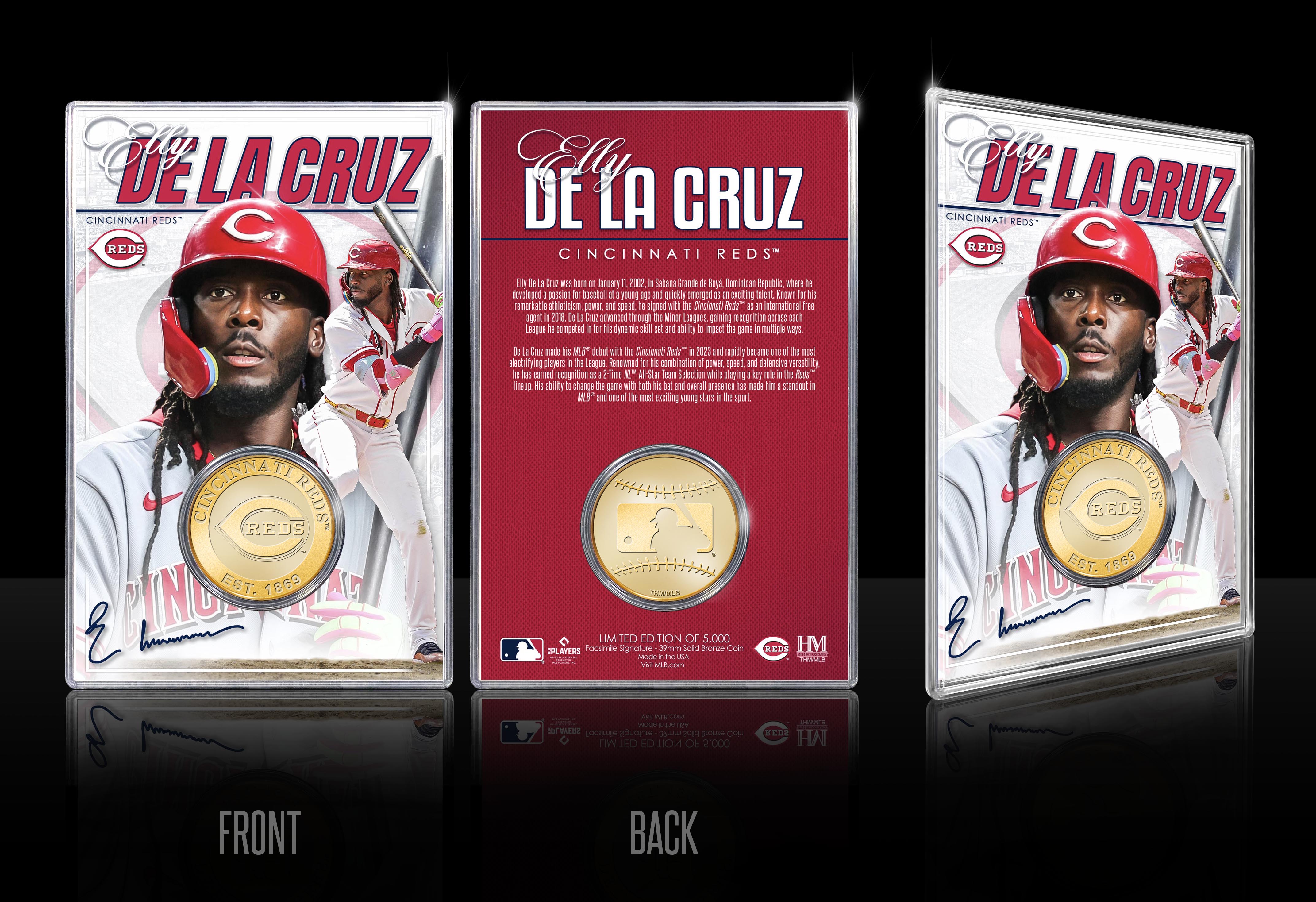 Elly De La Cruz Cincinnati Reds Bronze Acrylic Coin Card
