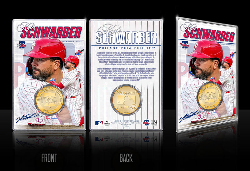 Kyle Schwarber Philadelphia Phillies Bronze Acrylic Coin Card