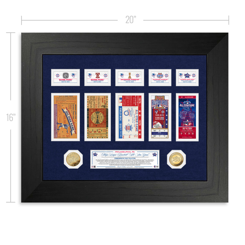 Deluxe Philadelphia MLB All Star Game Ticket History Gold Coin Collection