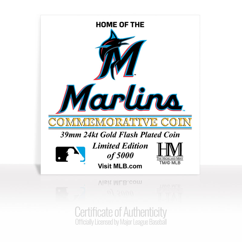 Miami Marlins Stadium Gold Mint Coin