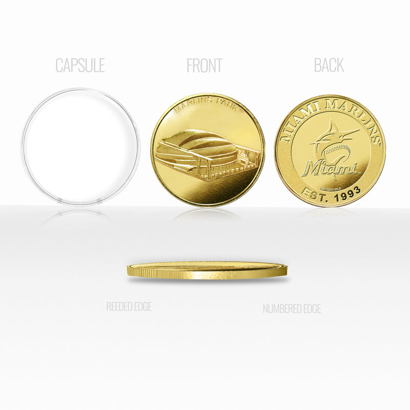 Miami Marlins Stadium Gold Mint Coin