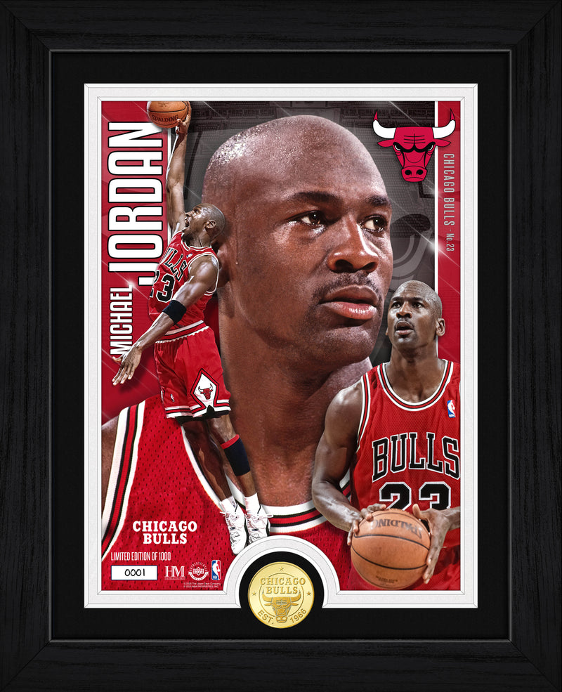 Michael Jordan Chicago Bulls Bronze Coin Artist Proof Photo Mint