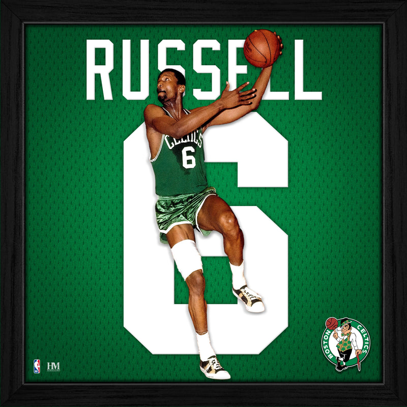 Bill Russell Boston Celtics Impact Jersey Frame