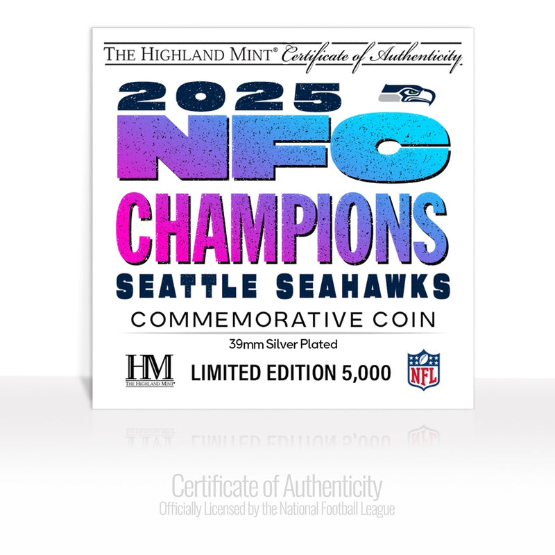 Seattle Seahawks 2026 NFC Champions Silver Plated Coin