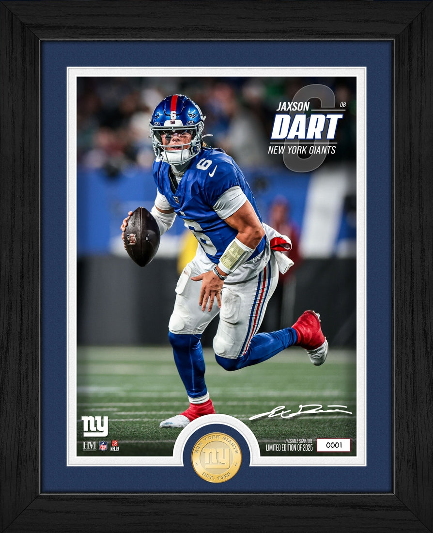 Jaxson Dart New York Giants Rookie Bronze Coin Photo Mint