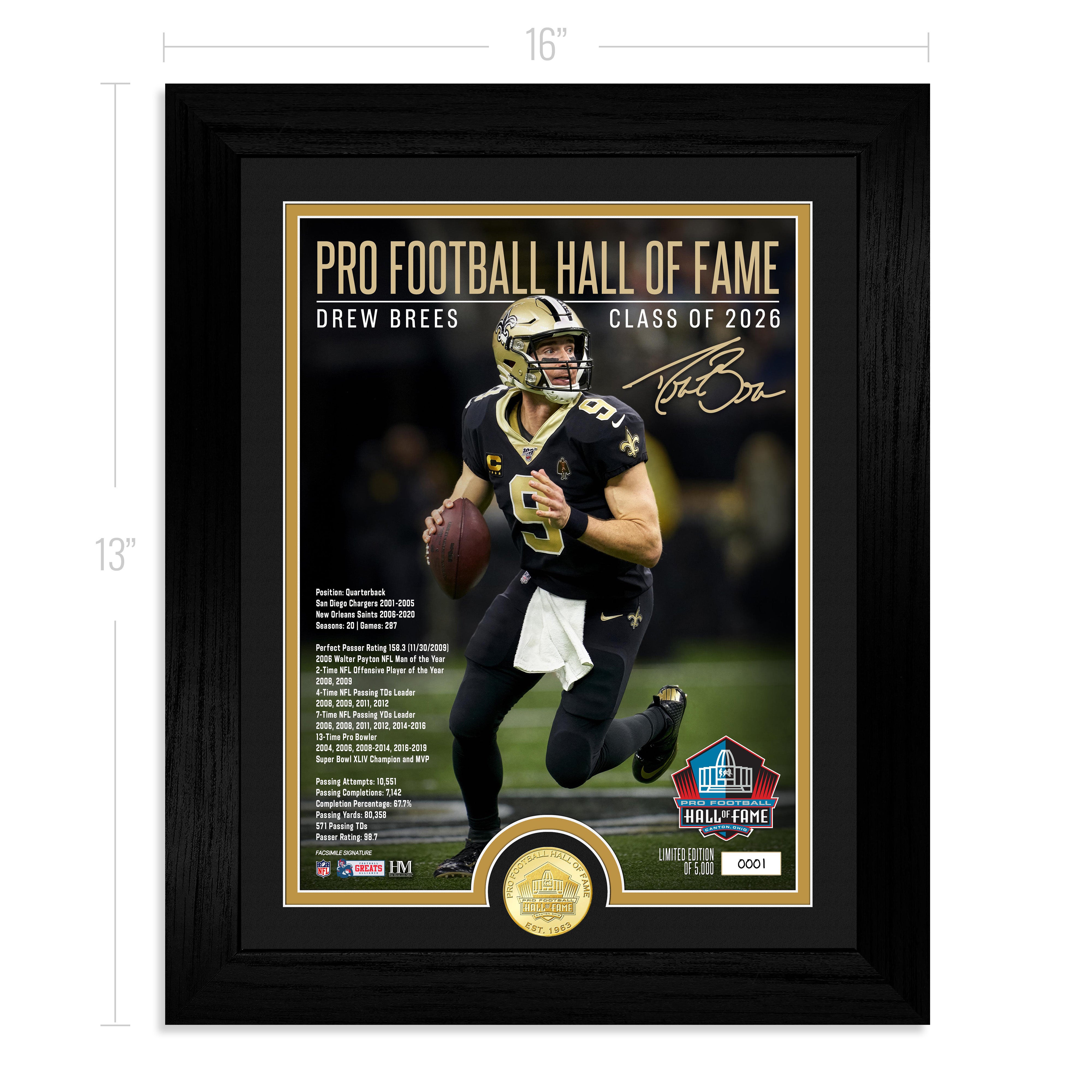 Drew Brees 2026 NFL Hall of Fame Induction Bronze Coin Photo Mint