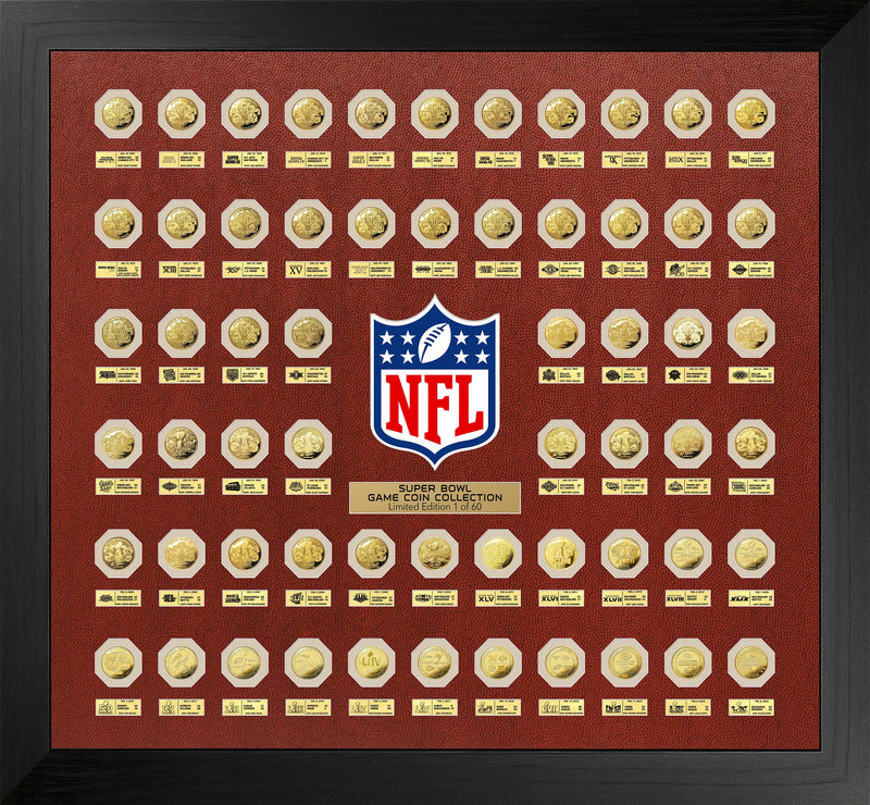 Super Bowl 60th Anniversary Gold Game-Coin Collection Frame