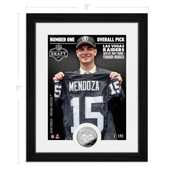 Fernando Mendoza Las Vegas Raiders 2026 NFL Draft Silver Coin Photo Mint