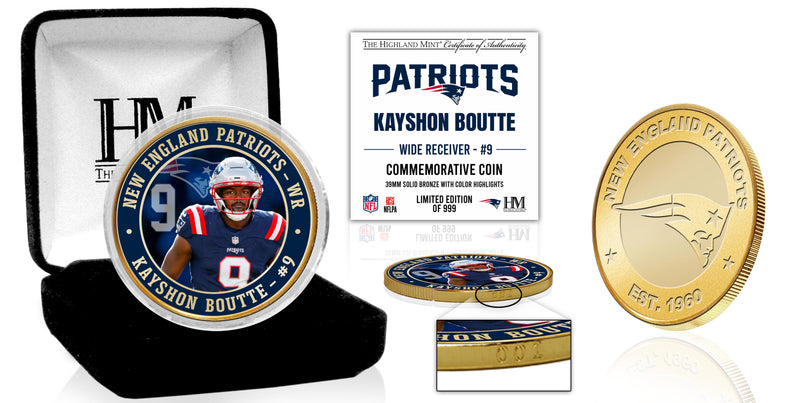 Kayshon Boutte New England Patriots Bronze Color Coin