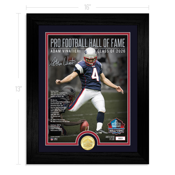 Adam Vinatieri Patriots 2026 NFL Hall of Fame Induction Bronze Coin Photo Mint