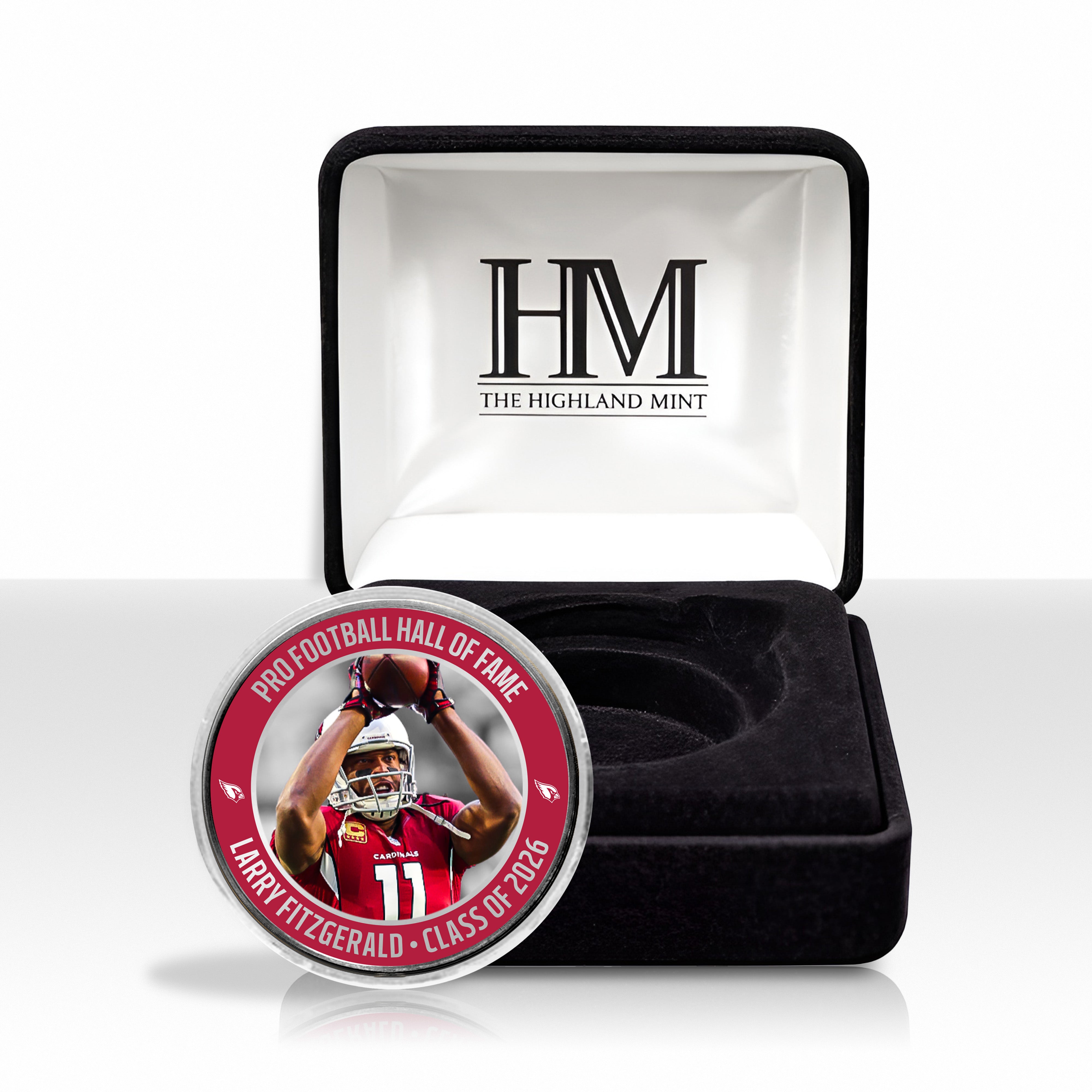 Larry Fitzgerald 2026 NFL Hall of Fame Induction Silver Plated Coin