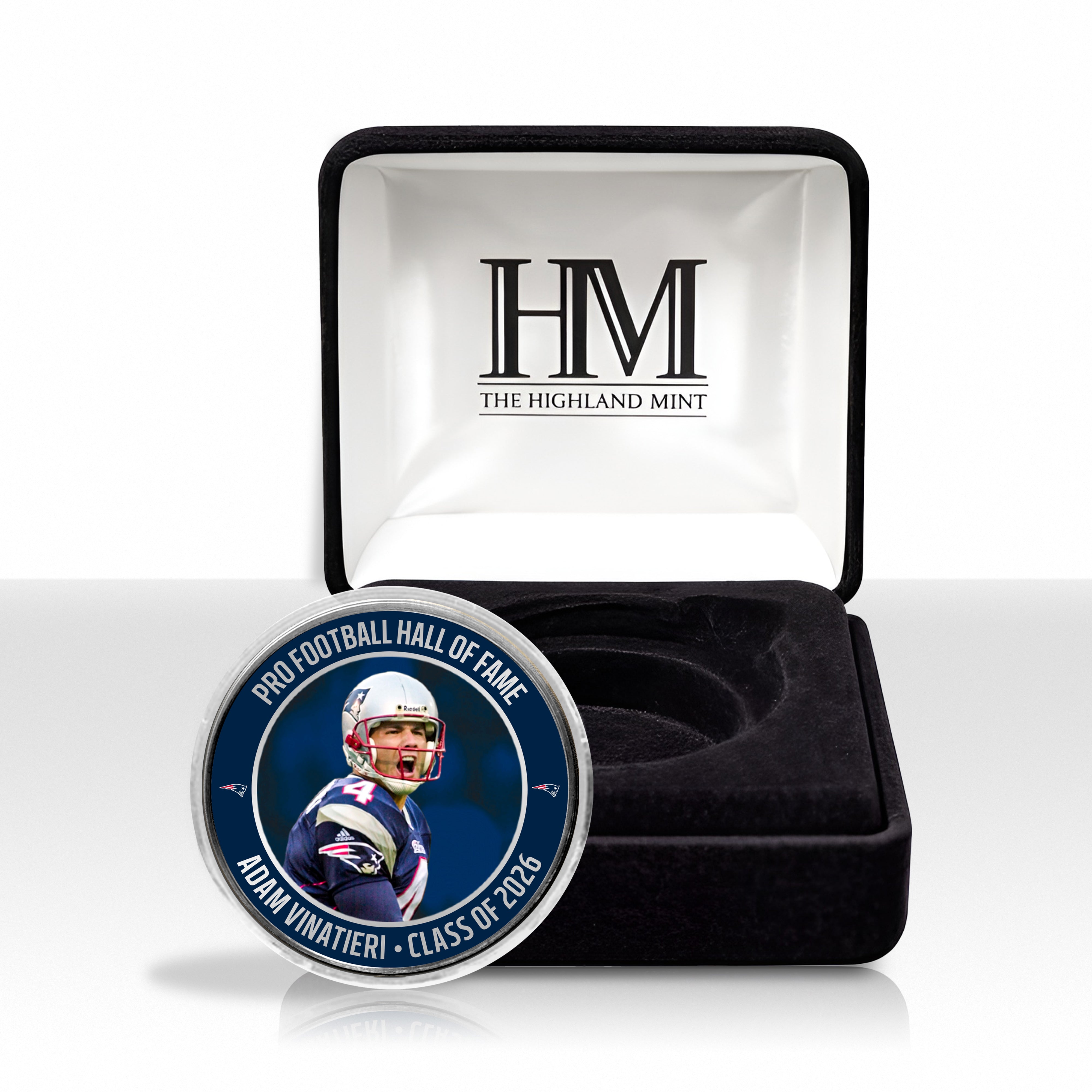 Adam Vinatieri Patriots 2026 NFL Hall of Fame Induction Silver Plated Coin