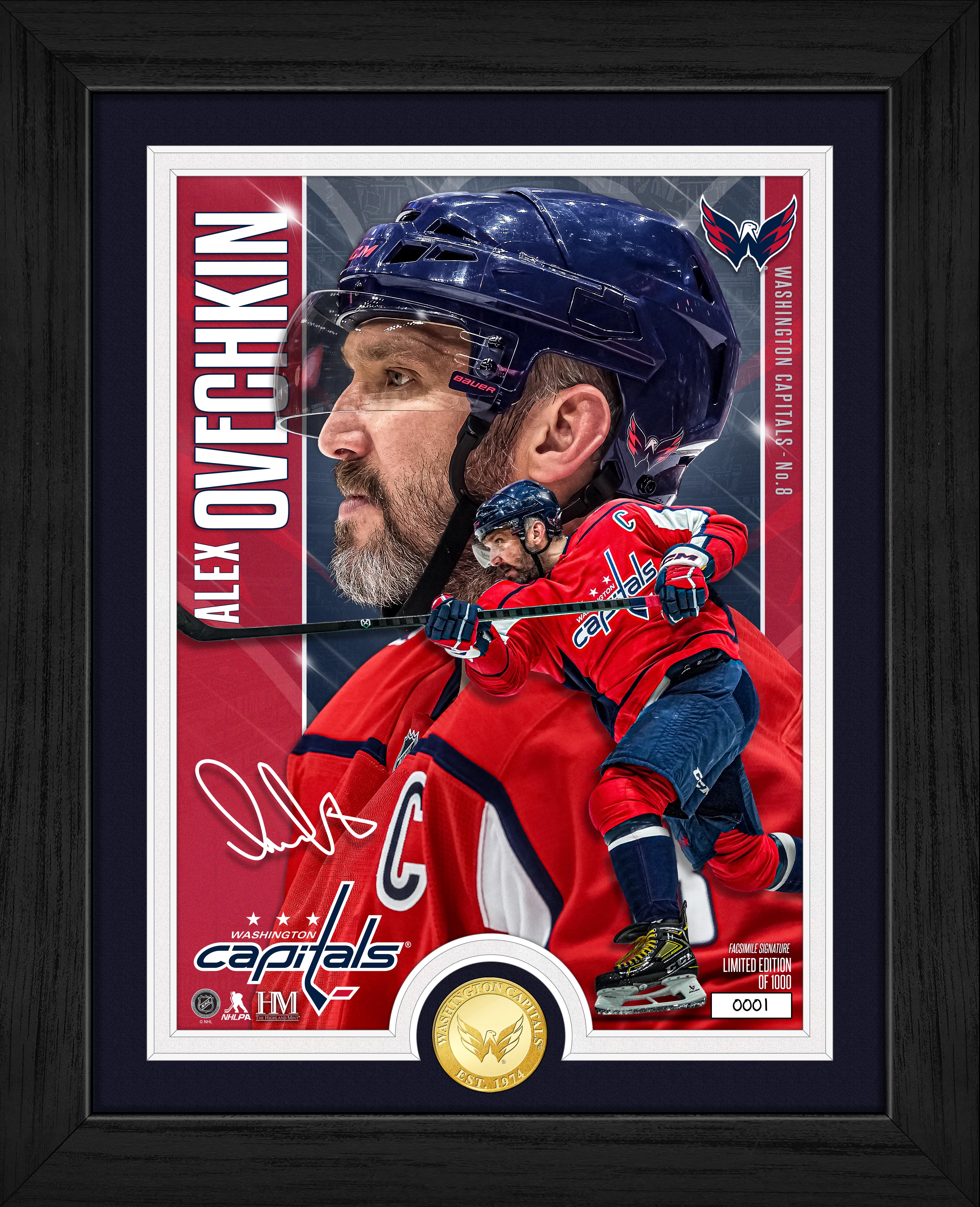 Alexander Ovechkin Washington Capitals Bronze Coin Artist Proof Photo Mint