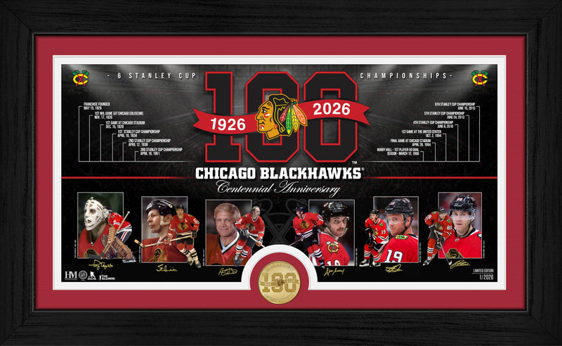 Chicago Blackhawks 100th Anniversary Bronze Coin Timeline Photomint