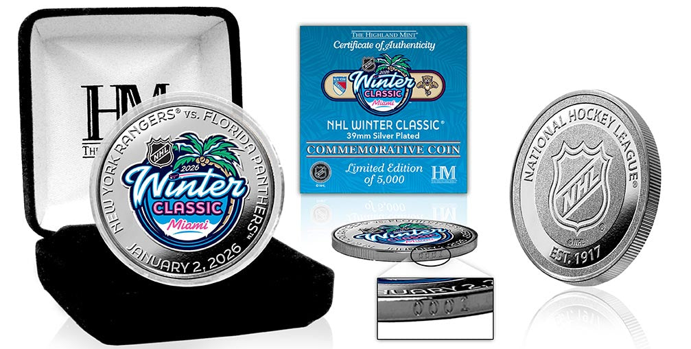 New York Rangers vs. Florida Panthers 2026 NHL Winter Classic Silver Color Coin