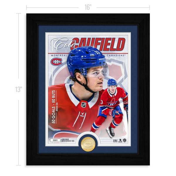 Cole Caufield Montreal Canadians 50 Goals Bronze Coin Photo Mint