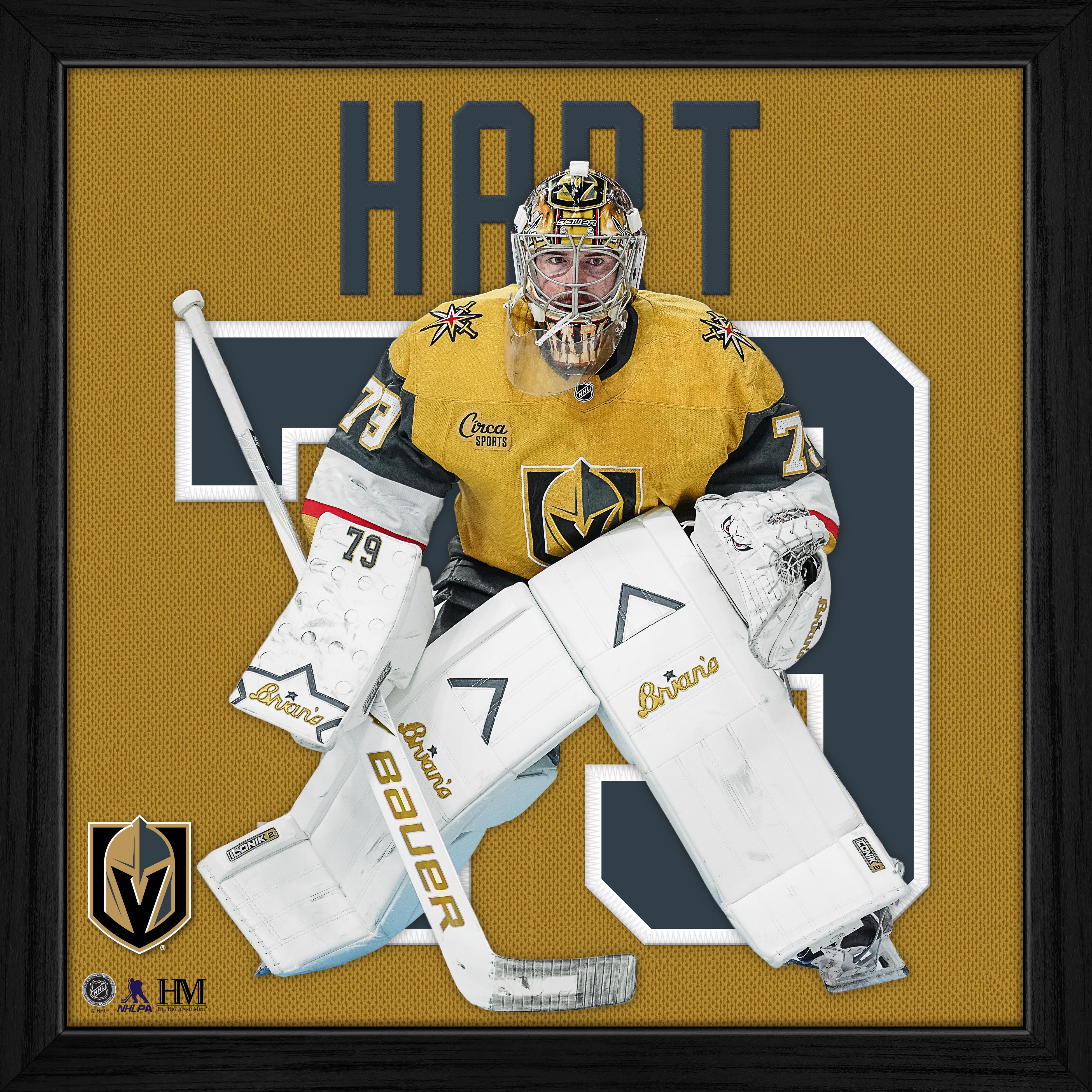 Carter Hart Vegas Golden Knights Impact Jersey Frame