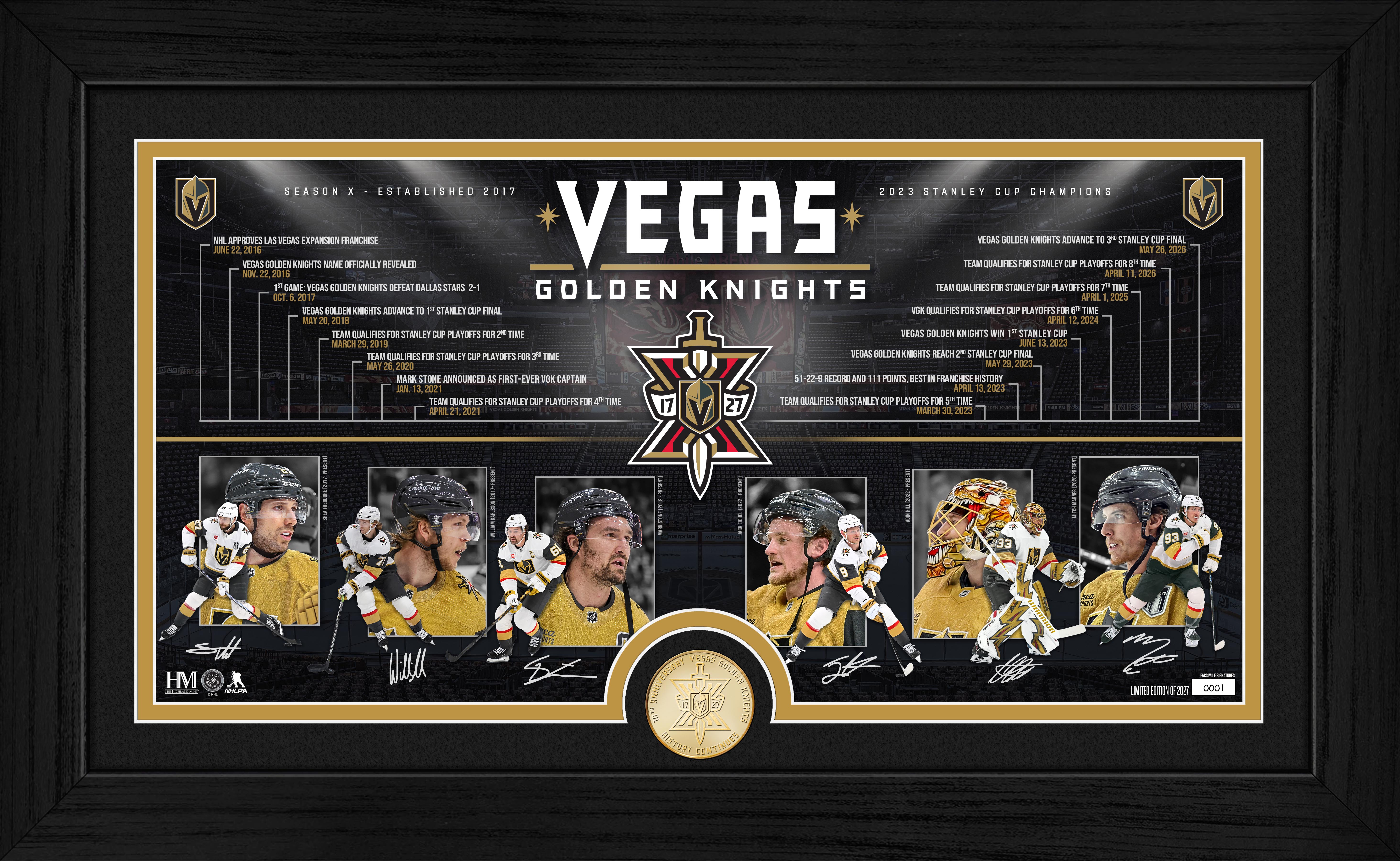 Vegas Golden Knights Season X Timeline Bronze Coin Photo Mint
