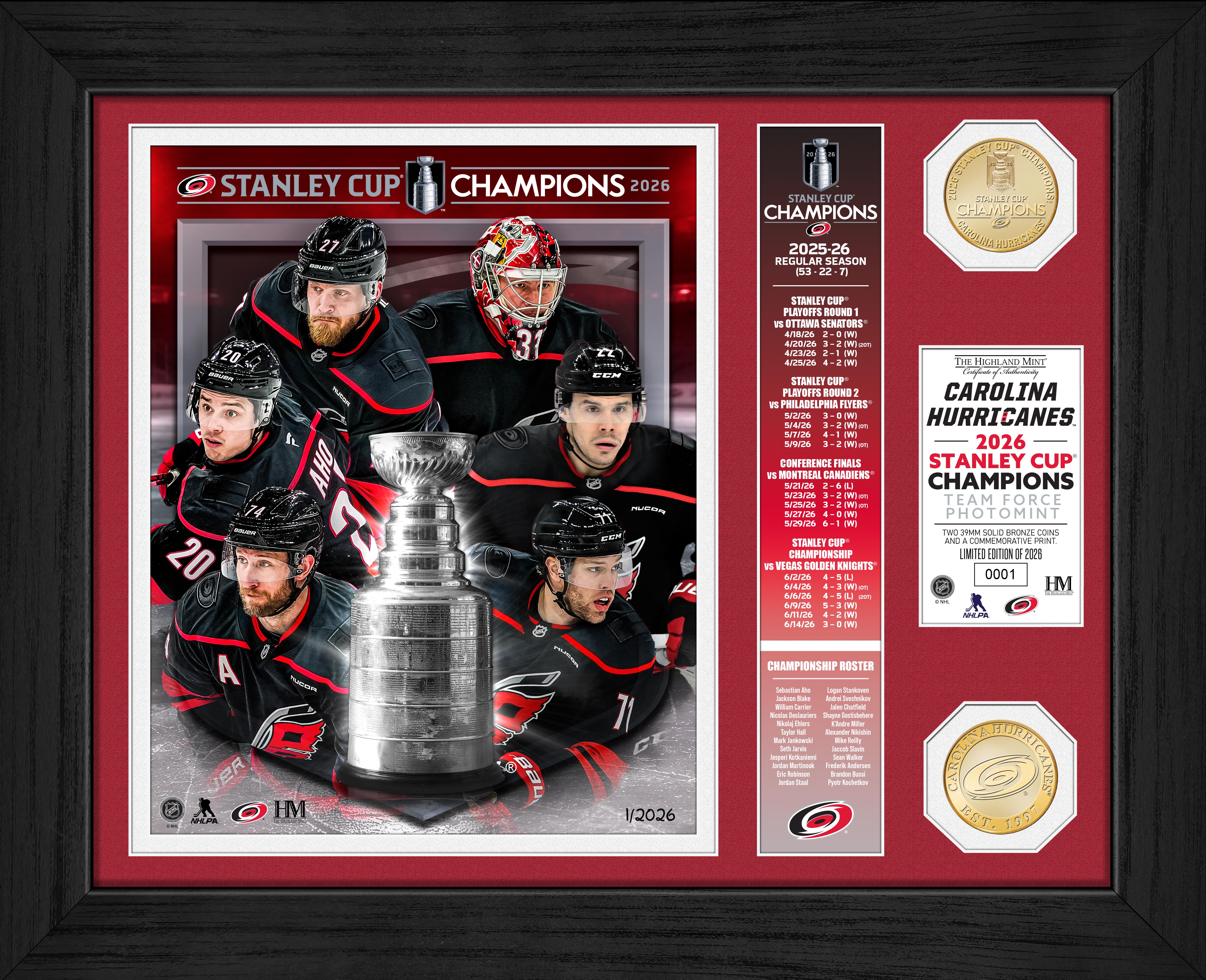 2026WBC限定 缶バッジ　アクリルスタンド　USA KERSHAW Carolina Hurricanes 2026 Stanley Cup Champions Team Force Bronze