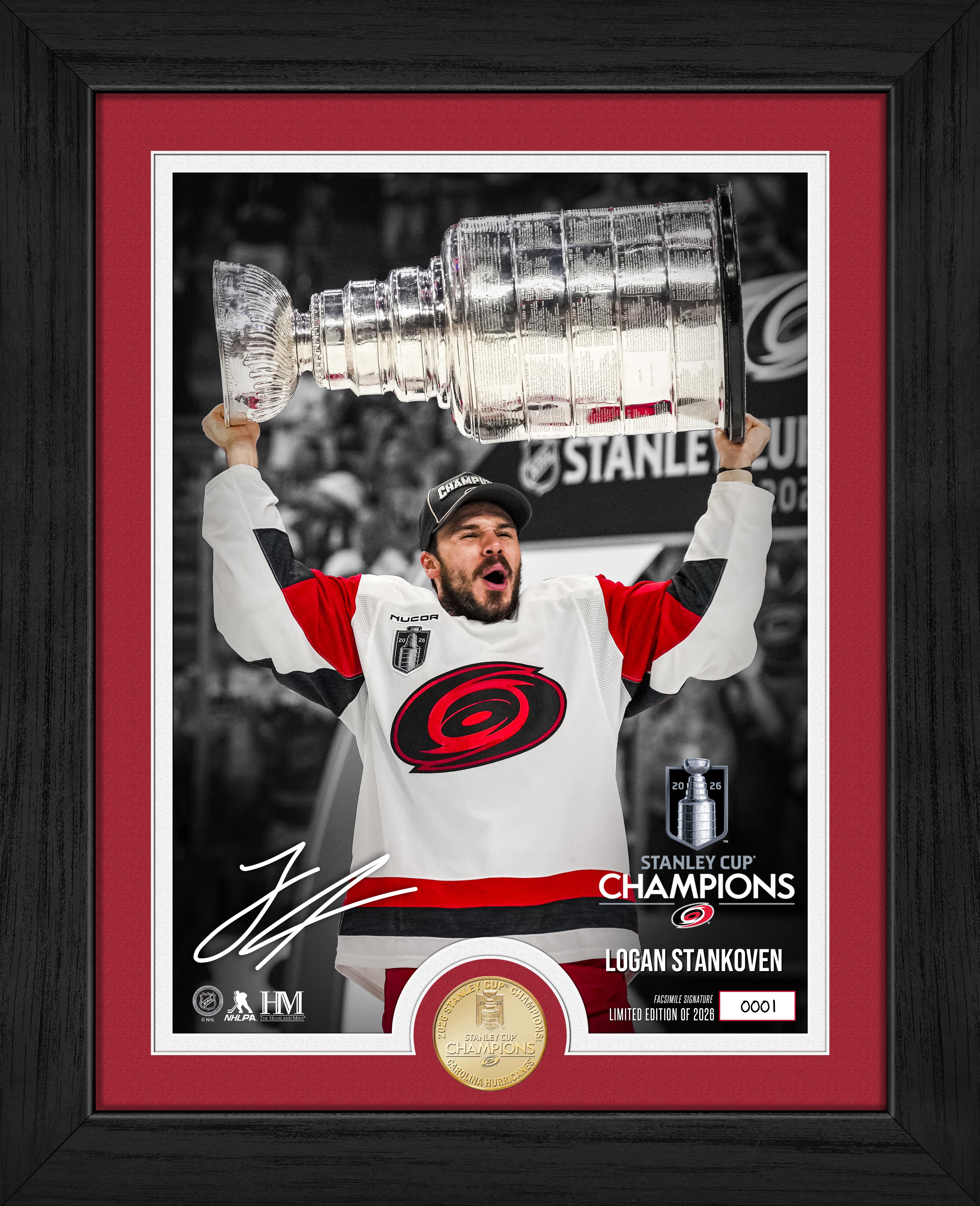 Logan Stankoven 2026 Stanley Cup Bronze Coin Photo Mint – The