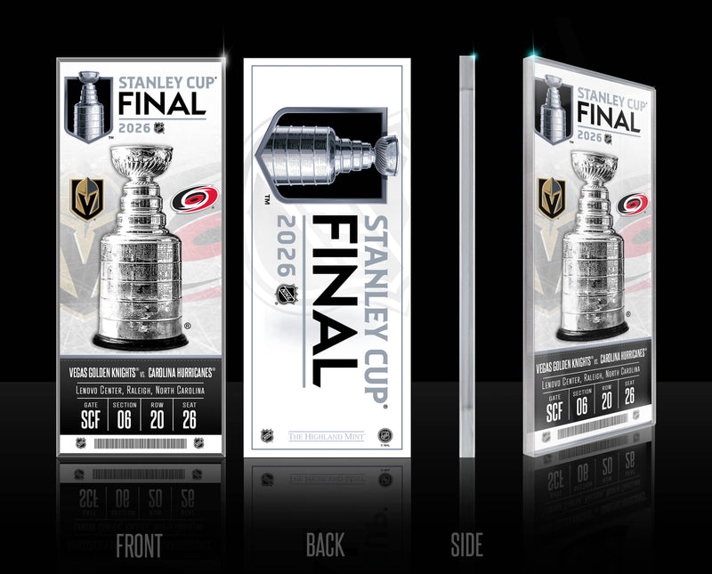 Golden Knights vs. Hurricanes at Raleigh 2026 NHL Stanley Cup Final Commemorative Acrylic Ticket