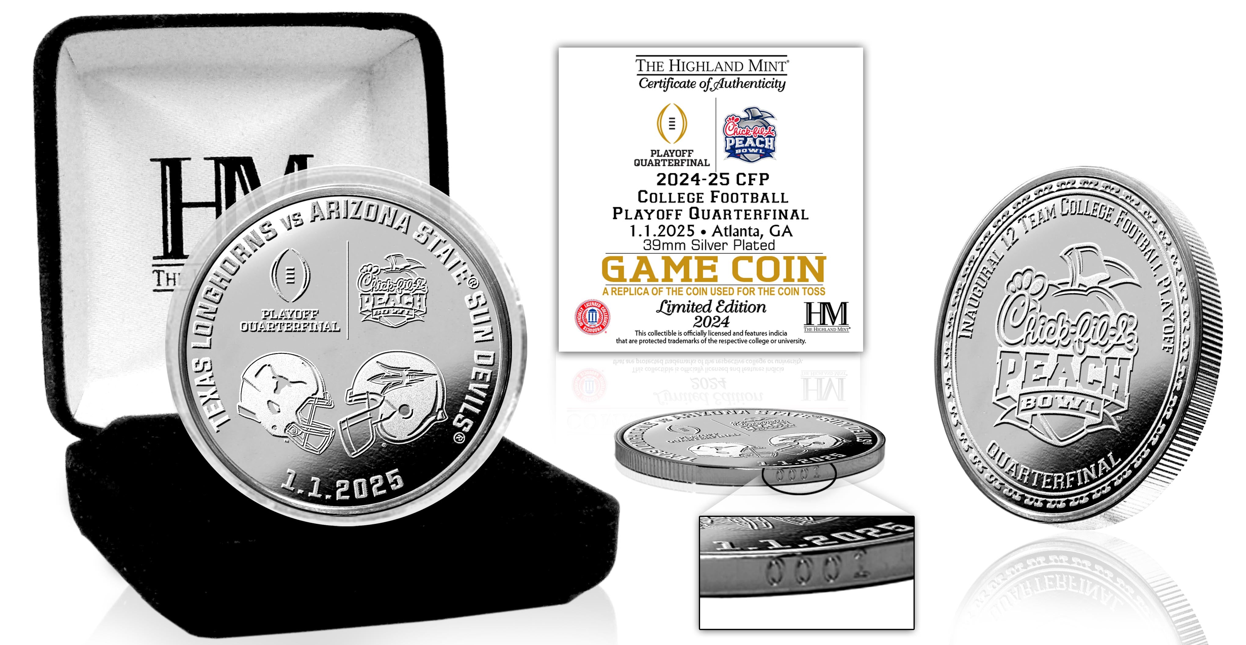 Peach Bowl 2024-25 CFP Quarterfinal Silver Game Coin