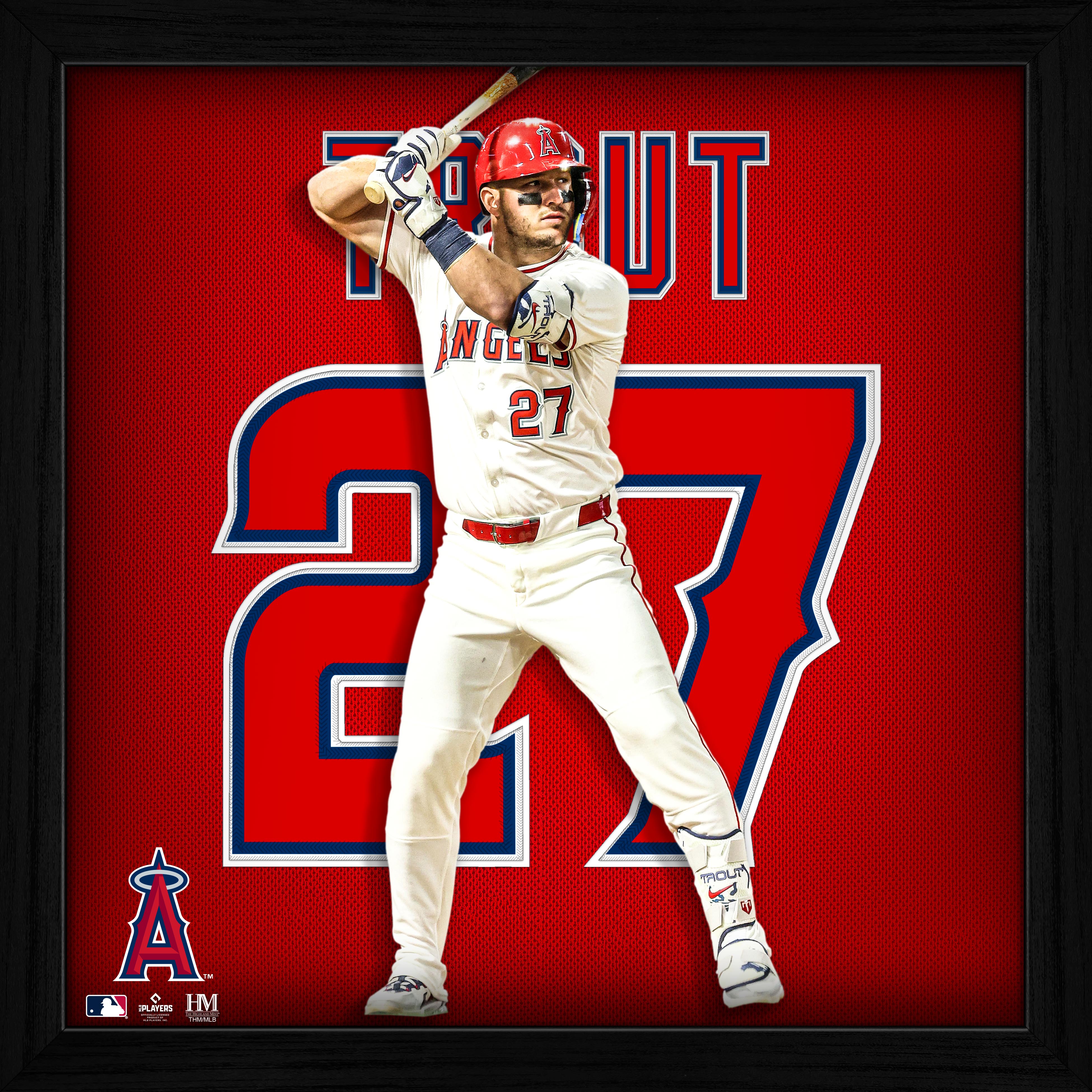 Mike Trout Impact Jersey Framed Photo
