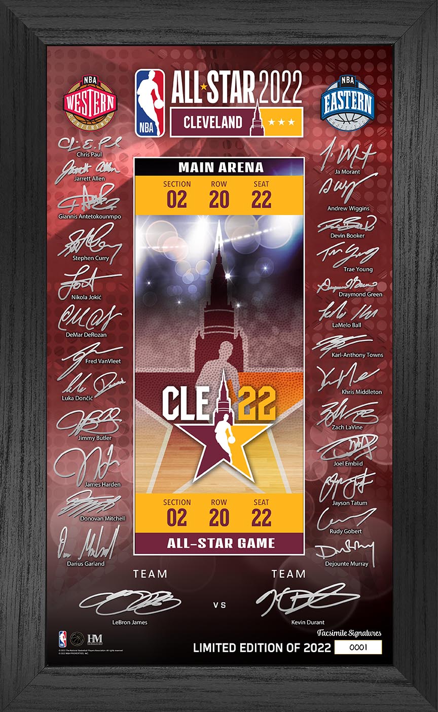 NBA 2022 All Star Game Signature Ticket Frame