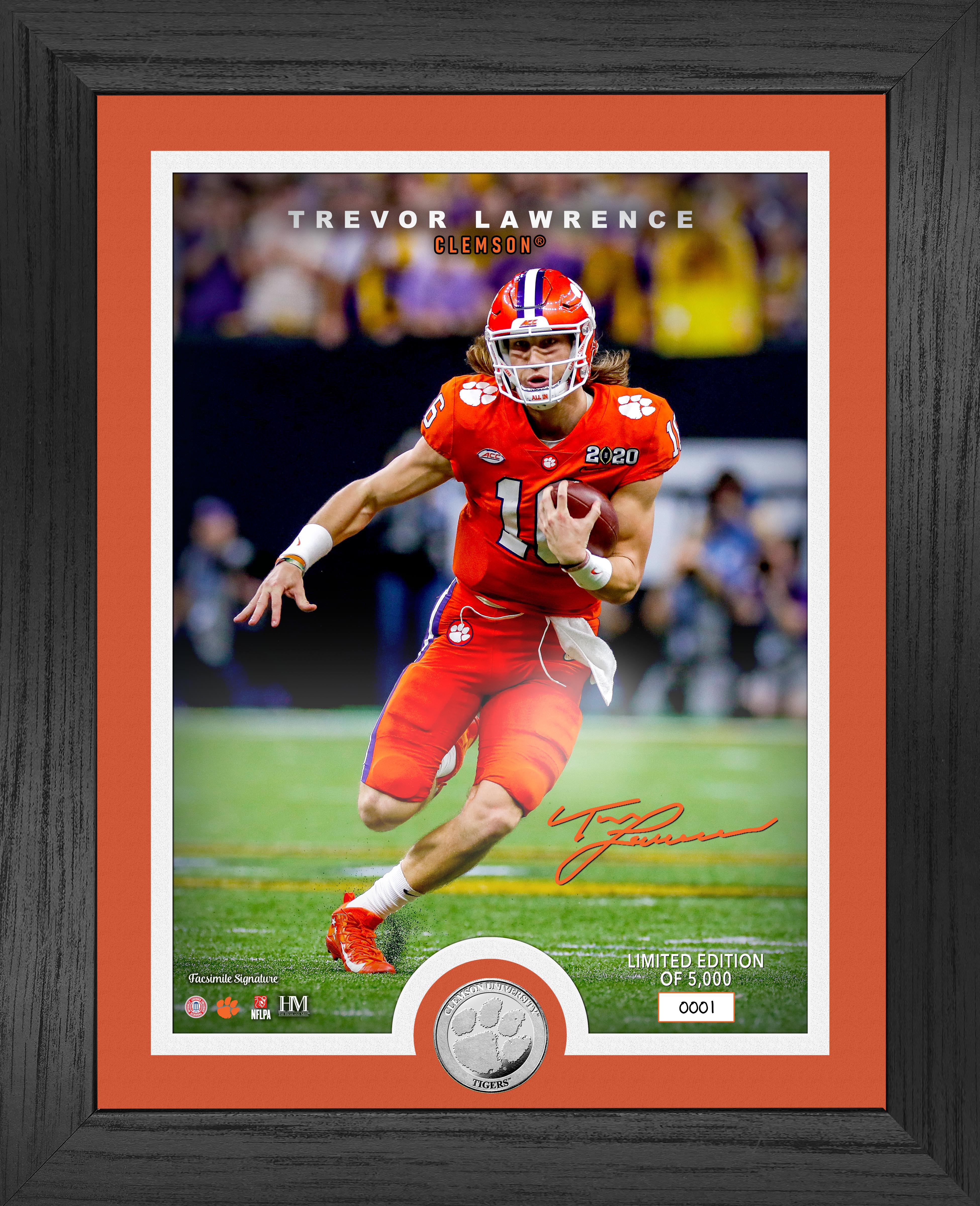 Trevor Lawrence Clemson Tigers Silver Coin Photo Mint