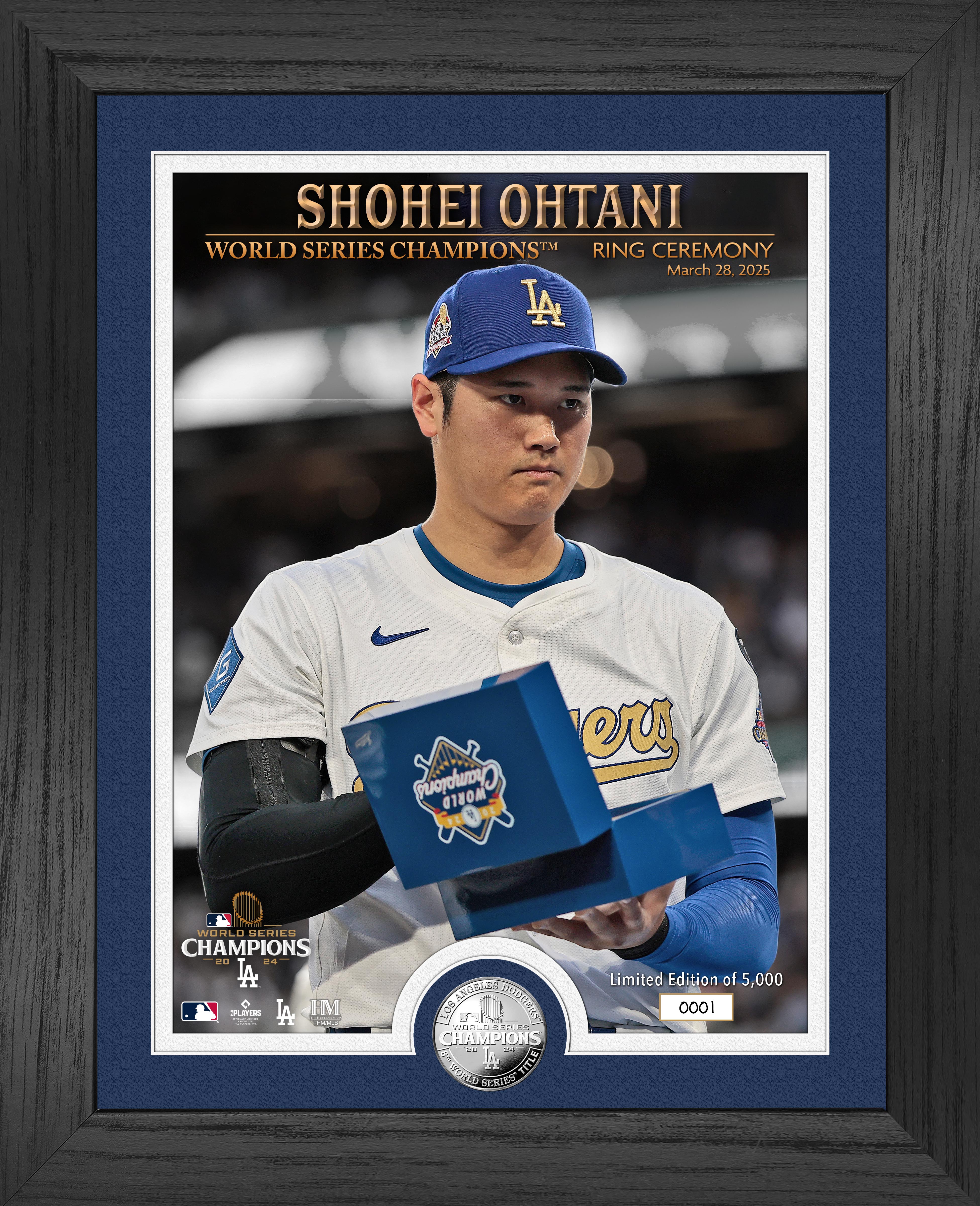 Shohei Ohtani 2024 World Series Champs Ring Ceremony Silver Coin Photo Mint