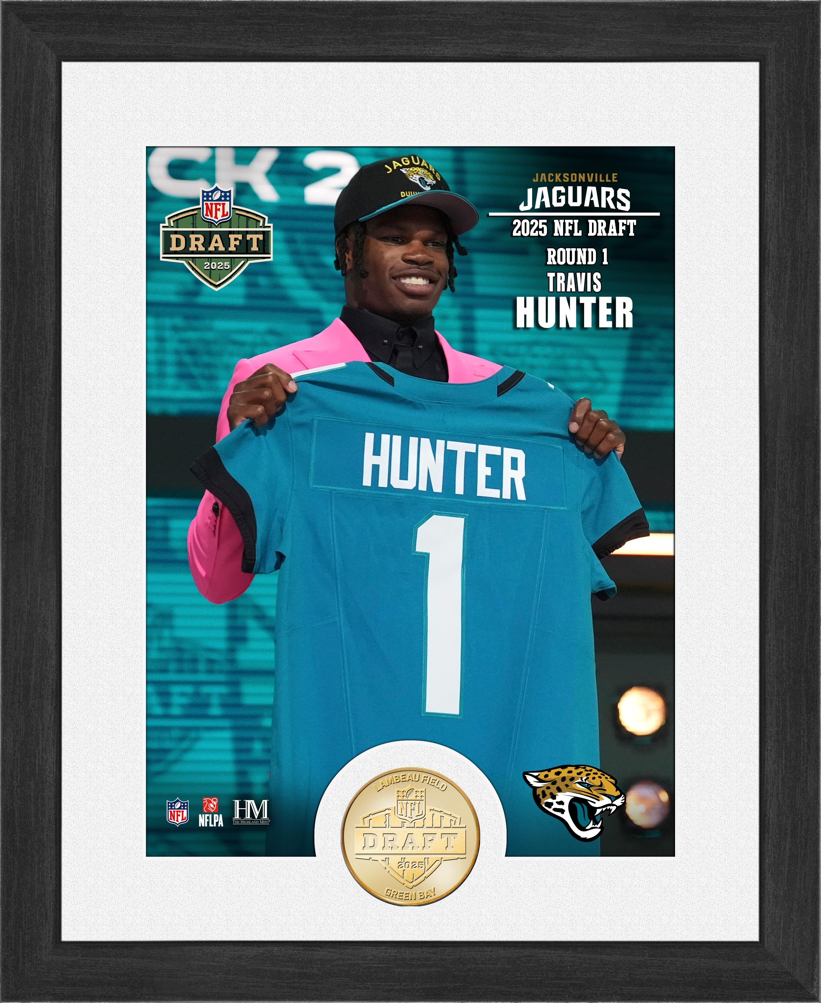 Travis Hunter Jacksonville Jaguars 2025 NFL Draft Bronze Coin Photo Mint