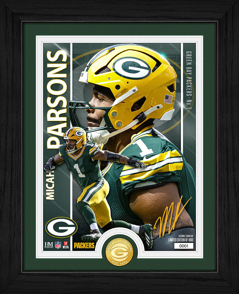 Micah Parsons Green Bay Packers Bronze Coin Artist Proof Photomint