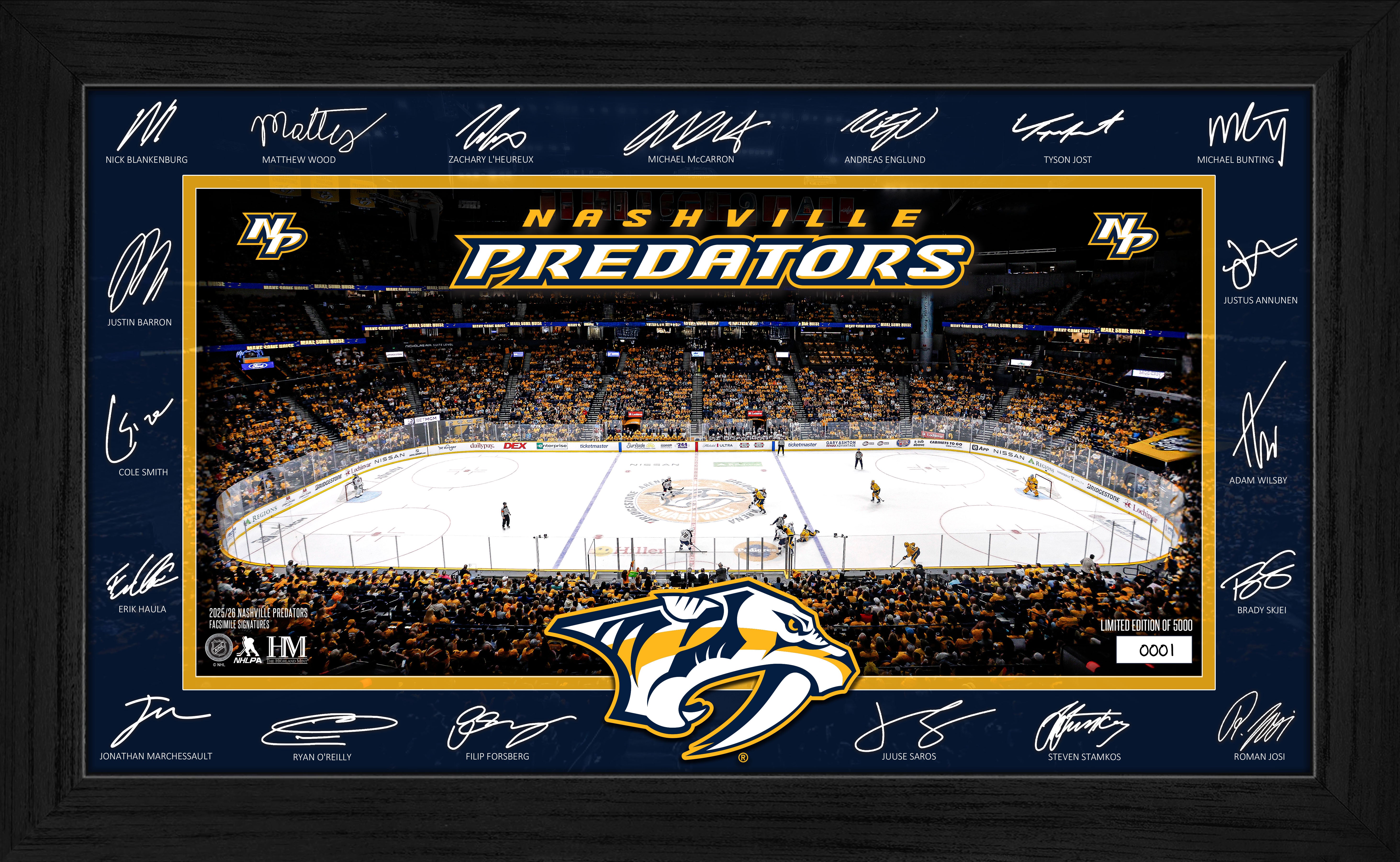 コレクションプレート ブイズ コンプ Nashville Predators 2025 Signature Rink