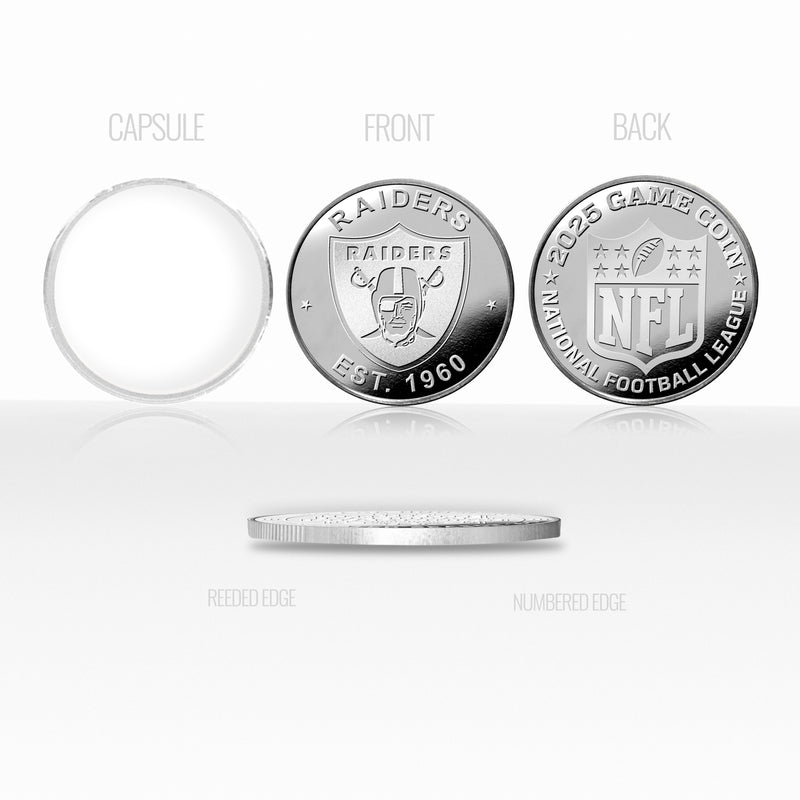 Las Vegas Raiders NFL 2025 Coin Toss Silver Coin