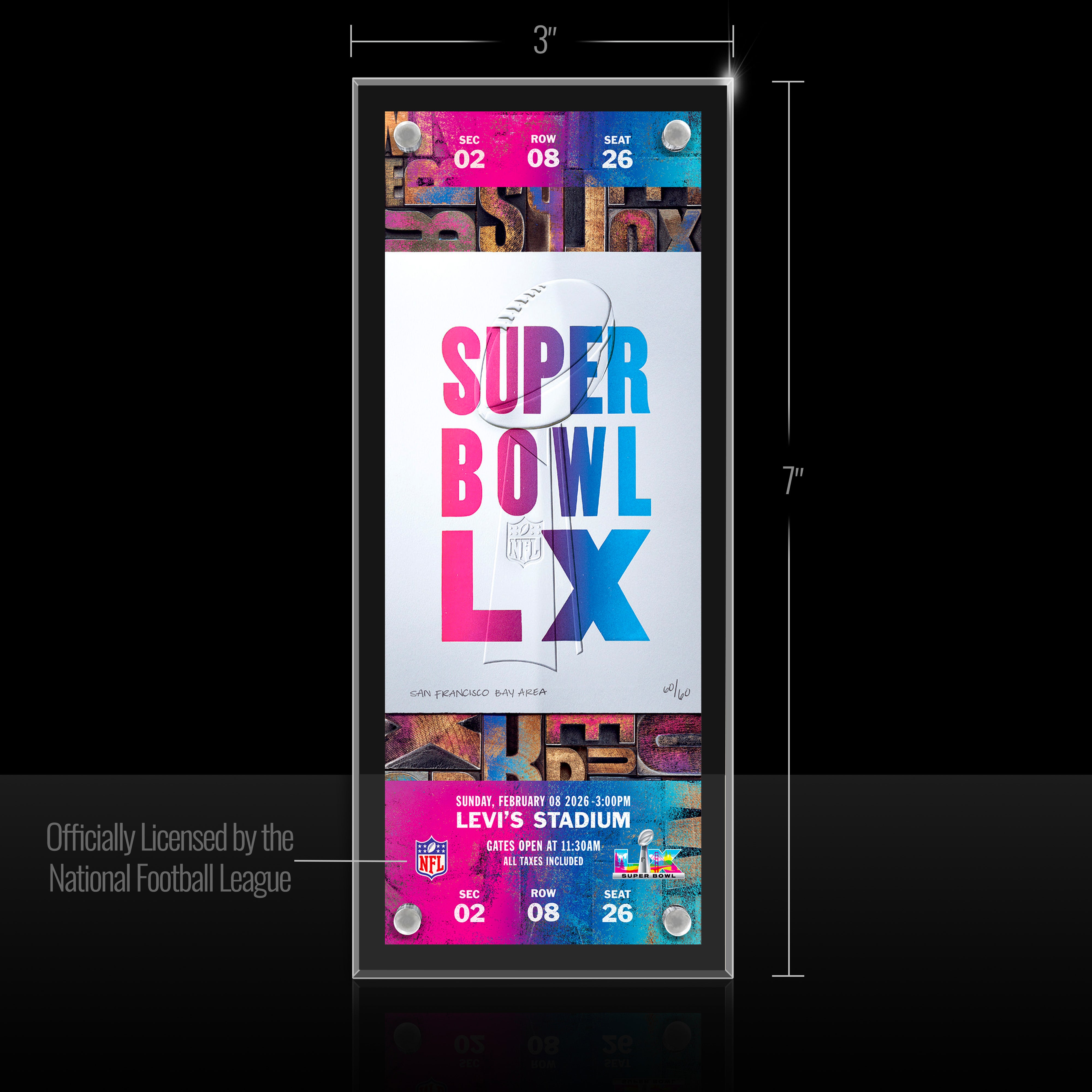 Official Super Bowl LX Replica Game Ticket