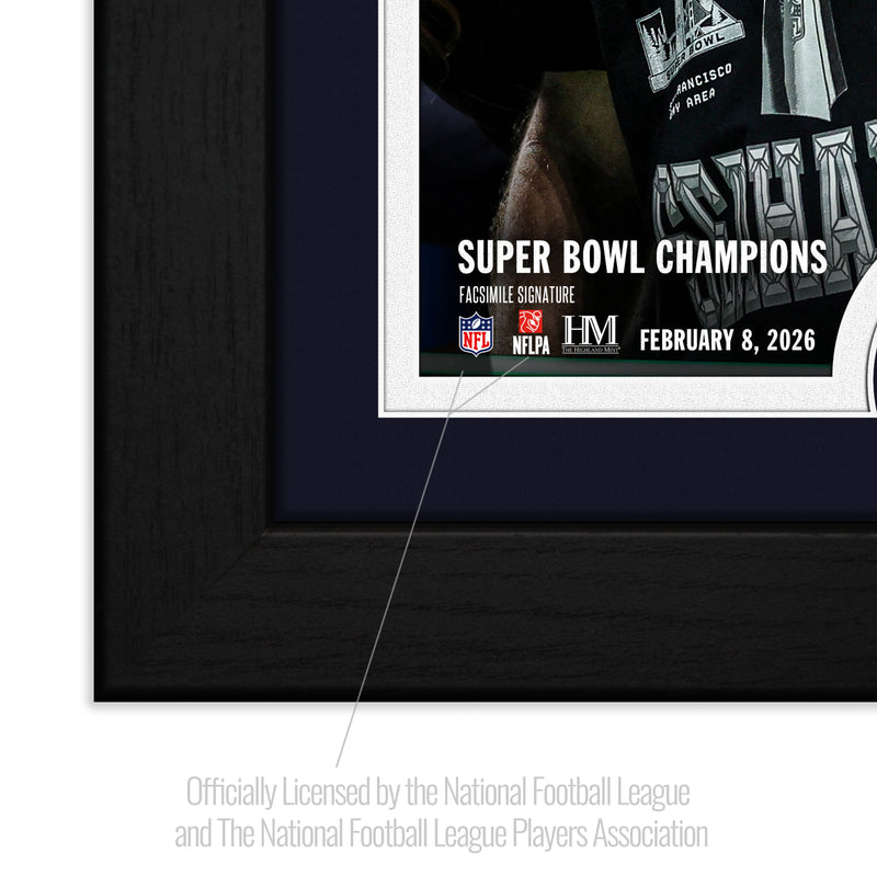 Sam Darnold Super Bowl LX Lombardi Trophy Bronze Coin Photo Mint